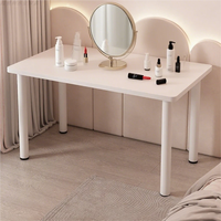 Bureau nordique blanc - Utilisé également comme coiffeuse, style minimaliste, table de chevet intégrée simple, coiffeuse, petite table