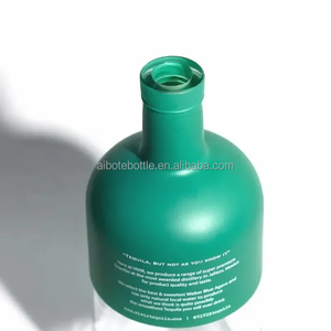 Botellas de vino de vidrio personalizadas de 750ml y 1000ml para Tequila <span class=keywords><strong>Mezcal</strong></span> Forma redonda con corcho y tornillo o tapa cuentagotas Relleno vacío - Product Image 3