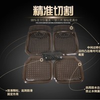 5-teilige Universelle PVC-Autofußmatten Umweltfreundlich Geruchlos Transparent Beige Wasserdicht und Wetterfest