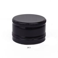 Capsules en aluminium de 28 mm avec insert en plastique à vis, bouchons rechargeables pour bouteilles en verre vides, capsules à vis inviolables