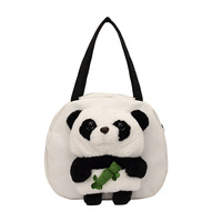 Sac en peluche panda mignon de style coréen, nouveau sac tendance à grande capacité pour filles