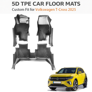พรมปูพื้นรถยนต์ TPE แบบสั่งทำพิเศษสำหรับ Volkswagen T-Cross LHD ปี 2025 กันน้ำ ทนทานทุกสภาพอากาศ - Product Image 1