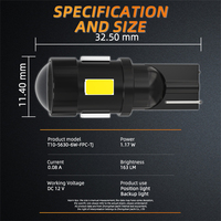 JiaChi T10 W5W Ampoule LED Canbus sans erreur 194 168 5W5 5W 12V 2835chip Super Lumineuse pour éclairage intérieur de voiture, éclairage latéral, plaque d'immatriculation, lampe automobile