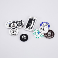 Marqueur de balle de golf personnalisé en verre givré, logo personnalisé, accessoires de golf de haute qualité en relief