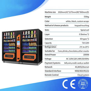 Distributeur automatique de vente au détail 24h/24 et 7j/7, distributeur automatique de collations et de boissons avec plusieurs options de paiement, service en libre-service 24h/24 et 7j/7 - Product Image 5