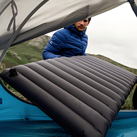 Matelas de camping gonflable portable en PVC, imperméable, avec pompe intégrée, pour le voyage et la randonnée