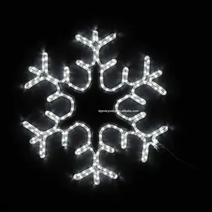 Grande motivo IP65 Impermeável Ao Ar Livre luz da corda de aço quadro 2D Motivo do floco de neve LEVOU flash de iluminação de brilho para o Natal