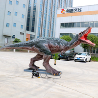 Parc d'attractions thématique, dinosaure animatronique d'intérieur grandeur nature Baryonyx en fibre de verre et métal pour aéroport, centre commercial, garderie, aire de jeux