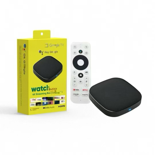 Dual-Band WiFi 4K HD Smart Voice-Controlled Android 14 TV Box with Screen Mirroring