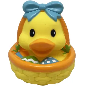 Disesuaikan Rotocast vinil plastik warna-warni karet bebek hadiah besar bebek karet anak laki-laki perempuan mainan mandi kelinci kelinci karet Paskah