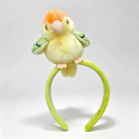 Serre-têtes en peluche mignons en forme de perroquet, serre-têtes pour cheveux en forme de perroquet, serre-têtes animaux de dessin animé pour spectacles en direct, accessoires de cheveux pour fêtes et photos