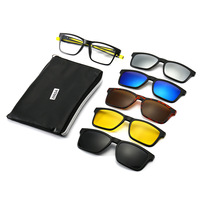 Barcur-nouveau modèle TR 90 avec 5 lentilles polarisées, à CLIP, lunettes de sport, vente en gros