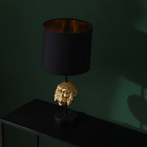 Trung Quốc Bán Buôn Động Vật Cổ Điển Khỉ Đầu Hình Dạng Nhựa Cơ Sở Vàng Đèn Bàn Cho Khách Sạn Trang Trí Nội Thất - Product Image 2