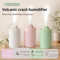 Nouveau modèle 2026 – Mini humidificateur à brume froide 200 ml, diffuseur d'huiles essentielles USB-C avec veilleuse LED colorée