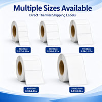 Papier thermique autocollant, papier thermique blanc, étiquettes longues 40x30mm, rouleau d'étiquettes thermiques directes, auto-adhésif pour l'inventaire