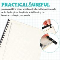 Peignes de reliure en PVC coloré à 21 anneaux, accessoires de reliure spirale en plastique pour cahiers, livres et projets de bricolage