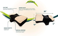 Almohada de Espuma Viscoelástica OEM para Extensiones de Pestañas, Rectangular, Desmontable, para Terapia, Belleza y Masajes en Hoteles
