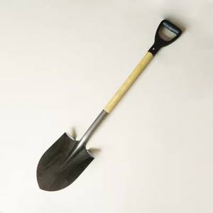 Bêche en acier robuste avec manche en bois, <span class=keywords><strong>pelle</strong></span> de jardin durable pour le creusement, l'agriculture et le déneigement - Product Image 2