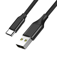 Kabel Data Nylon Kepang Grosir Tersedia 1 Meter 3.28Ft 3ft Kabel Data 1M 4 Core Sinkronisasi & Pengisian Daya Tipe C Kabel USB Kabel USB-C