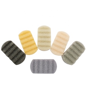 Konjac Body Sponge, Bamboo Charcoal Natural Bath Loofah with String - Product Image 2