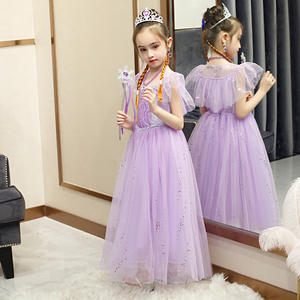 Carnaval enfants fantaisie film fille paillettes <span class=keywords><strong>reine</strong></span> <span class=keywords><strong>des</strong></span> <span class=keywords><strong>neiges</strong></span> princesse Elsa robe enfants fête Halloween Elsa Cosplay <span class=keywords><strong>Costume</strong></span> avec Cape - Product Image 2