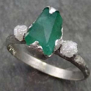 Bague de fiançailles pour homme en argent sterling 925, modèle Aerolite Météorite verte, certifiée par un tiers, tendance pour les fêtes et les anniversaires - Product Image 2