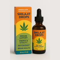 Extrait liquide pur de Shilajit de l'Himalaya de l'usine OEM, gouttes de Shilajit purifiées naturellement, supplément d'acide fulvique de qualité alimentaire