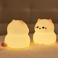 EGOGO-Veilleuse LED moderne et mignonne avec chat, mini lampe de chambre d'enfant, pour décoration de chambre d'enfant, veilleuse pour bébé