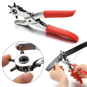 NEW <strong>Leather</strong> <strong>Belt</strong> <strong>Hole</strong> Punch Plier Eyelet <strong>Puncher</strong> Revolve Sewing Machine Bag Setter Tool Watchband Strap Household Leathercraft - Product Image 1