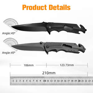 Cuchillo plegable táctico para exteriores, cuchillo plegable portátil de supervivencia para acampar, cuchillo de bolsillo plegable Edc - Product Image 3