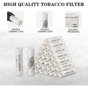 Filtro de Cerámica para Tabaco Hermit Crab, Filtros de Carbón Activado de 9 mm, 100 Unidades Reutilizables - Product Image 2