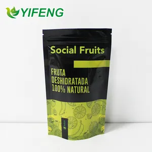 Custom Foil Coated Moisture Proof Resealable Plastic Packets Dried Fruit Pouch For Snack Food Dried Mango Packaging Bag