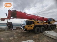 Grue de levage chinoise d'occasion de 25 tonnes Composants du noyau du camion Cummins Engine Hengli Grue de camion de seconde main à cylindre hydraulique