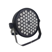 Lámpara LED RGB 3 en 1 de 54*3w, Silenciosa, Tipo PA, Carcasa de Aluminio, Luz Plana, Refrigeración por Ventilador, Control DMX512 para DJ, Discoteca, Club