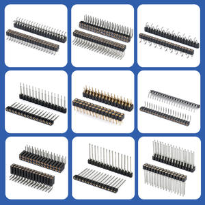 2.54mm Pitch yuvarlak delik plastik ayrılıkçı düz yükseklik tek çift sıra düz <span class=keywords><strong>Pin</strong></span> altın kaplama PCB başlık <span class=keywords><strong>Pin</strong></span> kadın - Product Image 5