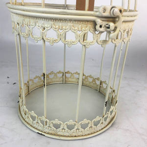 Décorwell Élégant <span class=keywords><strong>Mini</strong></span> <span class=keywords><strong>Cage</strong></span> à Oiseaux en Fer Métal Porte-Bougie Fait Main en Maille Filée Creuse pour la Décoration de la Maison - Product Image 3