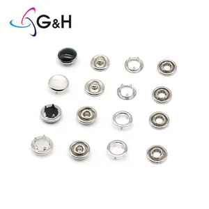 Hot sale high quality brass/zinc alloy cap or stainless steel Garment Clothing Buttons black snap button