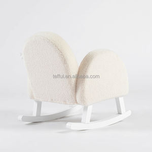 Silla de mimbre tamaño infantil para habitación infantil, silla mecedora de madera Teddy para niños - Product Image 6