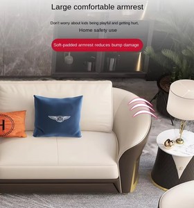 Set di Divani Moderni ed Eleganti in Pelle <span class=keywords><strong>e</strong></span> Tessuto per Soggiorno, Divano Angolare di Design a Prezzi Convenienti - Product Image 4