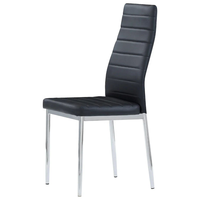 Chaise de salle à manger empilable durable en cuir PU moderne à dossier haut nordique pour la maison, l'hôtel, le restaurant, la cuisine, le banquet