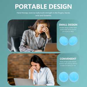 Pelotas de masaje portátiles de TPR para ejercitar los dedos, pelota de gel para la muñeca, artritis, estrés y ejercicio. - Product Image 2