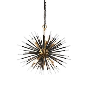 Lustre suspendu créatif et irrégulier en cuivre, design personnalisé, pour salle à manger, chambre, salon, lustre circulaire artistique en laiton - Product Image 4