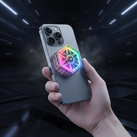 Support de téléphone magnétique blanc avec anneau lumineux et refroidissement semi-conducteur pour créateurs de contenu et joueurs