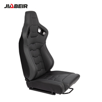 JIABEIR 1074 Sièges de course universels réglables en similicuir PVC noir pour simulateur de conduite