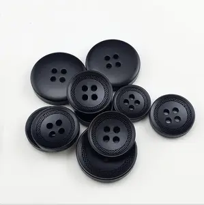 Camisas especiales de venta caliente ropa botones de plástico botones negros plásticos botones