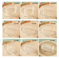 Boîte en plastique carrée élégante à haute transparence avec couvercle pour bijoux, badges de collection, cartes, cadeaux et présents