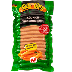 Saucisse fumée authentique Duc Viet de Vienne 500g, saucisses de qualité supérieure de fabrication allemande, boyaux naturels en peau de mouton, produits carnés surgelés - Product Image 1