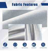 Housse de voiture en film d'aluminium, protection UV, isolation thermique, imperméable, anti-rayures, housse de voiture quatre saisons, usage général