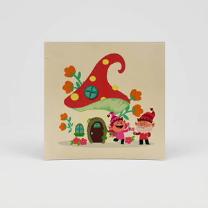 Tarjeta Pop-Up de Diseño Personalizado con Casas de Gnomos Hechas a Mano, Superventas, Artesanía de Papel Vietnamita, Animales, Naturaleza/Cuentos de Hadas, Navidad - Product Image 2