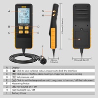 AUTOOL PT610 Kit d'outils de test de pression d'air du cylindre du moteur alimenté par batterie avec garantie de 3 ans pour voiture